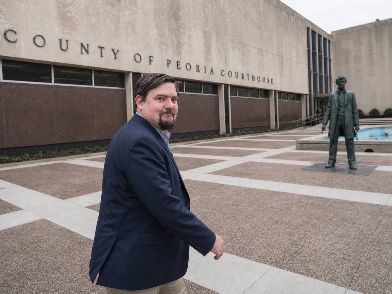 Christopher Nelson at the Peoria County Courthouse